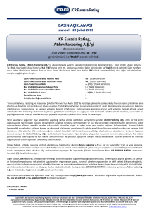 JCR Eurasia Rating basın açıklaması 28.02.2013