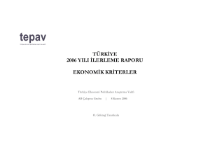 Turkiye 2006 Yili Ilerleme Raporu Ekonomik Kriterler