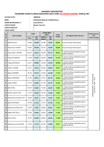 karabük üniversitesi akademik kadro ilanına başvuran adayların ön