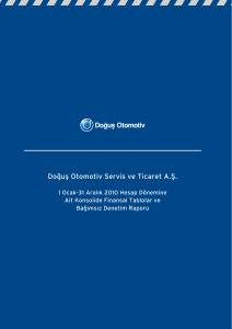 Do¤uş Otomotiv Servis ve Ticaret A.Ş.