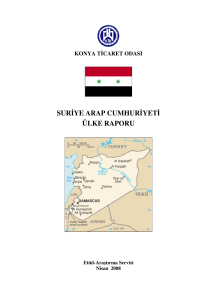 Suriye Arap Cumhuriyeti Ülke Raporu 2008 KTO