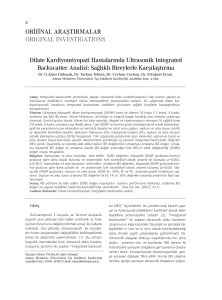 Dilate Kardiyomiyopati Hastalar›nda Ultrasonik