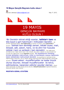 19 mayıs - Prof. Dr. Ahmet SALTIK