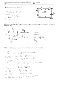 ELEKTRİK DEVRE TEMELLERİ (Metin YAZGI) 2.YILİÇİ SINAVI 19