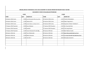 TARİH SAAT DERSİN ADI TARİH SAAT DERSİN ADI 24 Haziran