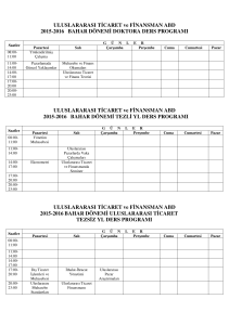 ULUSLARARASI TİCARET ve FİNANSMAN ABD 2015