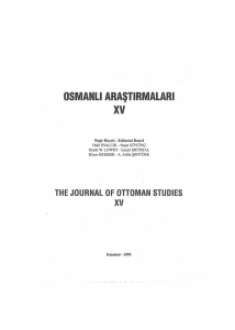 the journal of ottoman studıes xv