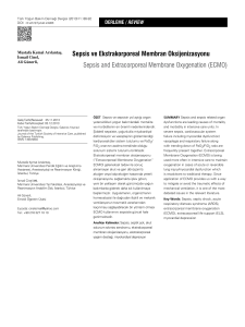 Sepsis ve Ekstrakorporeal Membran Oksijenizasyonu Sepsis and
