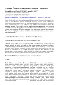 Karabük Üniversitesi Bilgi Sistemi Android Uygulaması