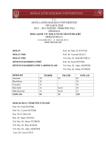 öğretim yılı dönem ıı dolaşım ve solu - Eğitim Fakültesi