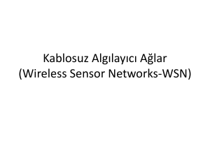 Kablosuz Algılayıcı Ağlar (Wireless Sensor Networks)