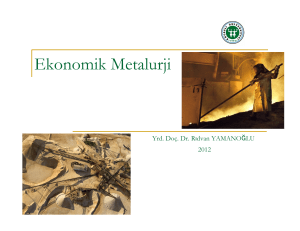 Ekonomik Metalurji - Dr. Rıdvan Yamanoğlu