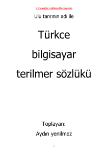 Türkce bilgisayar terilmer sözlükü