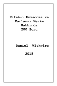 Kitab-ı Mukaddes ve Kur`an-ı Kerim Hakkında 200 Soru Daniel