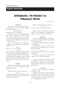 Altkümeler, 01-Dizileri ve Fibonacci Dizisi