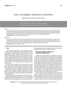 Kalp yetersizli¤inde inflamatuvar göstergeler