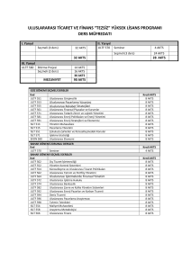 yüksek lisans programı ders müfredatı