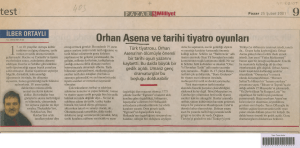Asena ve tarihi tiyatro oyunları Orhan