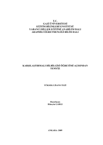 tc gazi üniversitesi eğitim bilimleri enstitüsü yabancı diller eğitimi