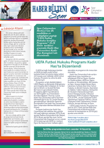 UEFA Futbol Hukuku Programı Kadir Has`ta Düzenlendi