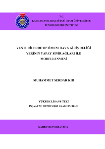 venturilerde optimum hava giriş deliği yerinin yapay sinir ağları ile