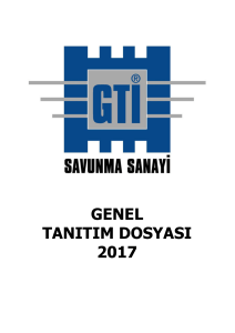 genel tanıtım dosyası 2017 - GTİ Savunma Sanayi, Sanayi, Zırhlı
