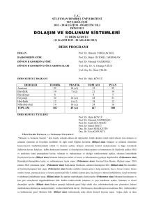 dolaşım ve solunum sistemleri - Süleyman Demirel Üniversitesi