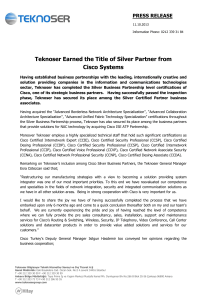 Teknoser Earned the Title of Silver Partner from Cisco Systems