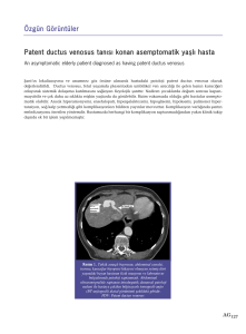 Özgün Görüntüler Patent ductus venosus tanısı konan asemptomatik