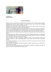 1 Eylül 2000 Kıbrıs Gazetesi “Kemal`i Kaybettik” İngiltere`de kanser