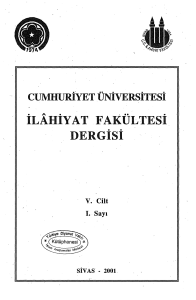 iLAHiYAT F AKÜLTESİ DERGISI