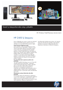 HP Z400 ürün broşürünü