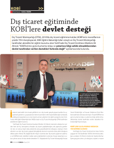 Dış ticaret eğitiminde KOBİ`lere devlet desteği