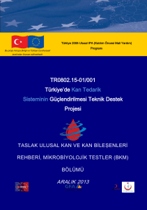 TR0802.15-01/001 Türkiye`de Kan Tedarik Sisteminin
