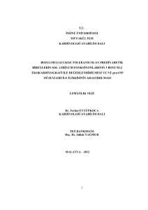 i T.C. İNÖNÜ ÜNİVERSİTESİ TIP FAKÜLTESİ KARDİYOLOJİ