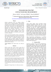 Temassız EKG Ölçümü - Biyomedikal ve Klinik Mühendisliği Derneği