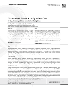 Discussion of Breast Atrophy in One Case