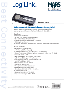 Bluetooth Handsfree Araç Kiti