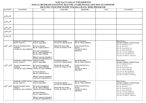 nuh naci yazgan üniversitesi sosyal bilimler enstitüsü işletme