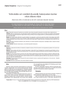 Nebivololün sol ventrikül diyastolik fonksiyonlar