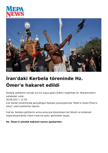 İran`daki Kerbela töreninde Hz. Ömer`e hakaret edildi