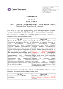 19/07/2015 KONU “İhracata Yönelik Devlet Yardımları Kararında