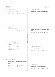 TÜREV Test -1