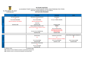 DIŞ TİCARET ENSTİTÜSÜ ULUSLARARASI TİCARET HUKUKU ve