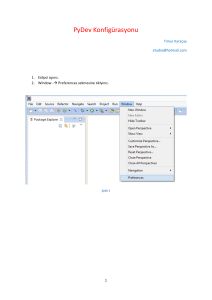 PyDev Konfigürasyonu