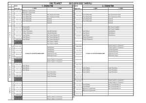 dış ticaret 2015-2016 güz yarıyılı 1. öğretim 2. öğretim