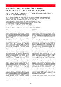 aort disseksiyonu tedavisinde fil hortumu prosedürünün kullanımı ve
