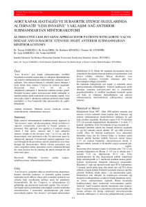 aort kapak hastalığı ve subaortik stenoz olgularında alternatif "less