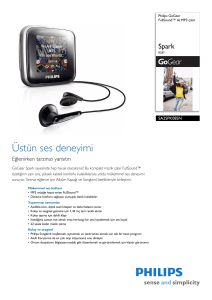 SA2SPK08SN/02 Philips FullSound™ ile MP3 çalar