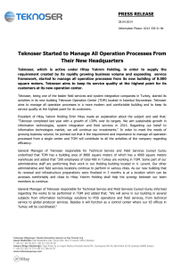 Teknoser Started to Manage All Operation Processes From Their